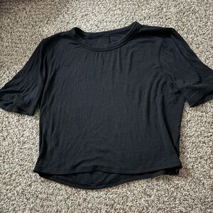 Black Lululemon ribbed t shirt